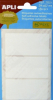 Malé samolepící etikety Apli, 34x67mm, 6listů, 18ks - bílé
