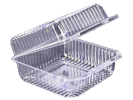 Vanička SL-25 hranatá průhledná s víčkem 13 x 13 x 7,4 cm 100ks