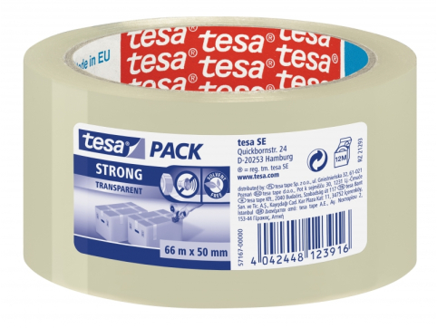 Balicí páska TESA STANDARD PP 28mikr, Akrylát, nehlučné odvíjení, rozměr - TESA