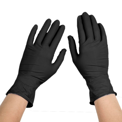 Rukavice latex černé "S" nepudrované, 100ks