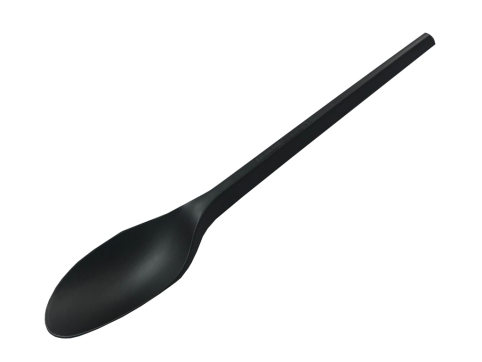 Lžíce černá - CPLA pevná, 16,8 cm, 50 ks