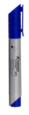 Popisovač Kores K-Marker na flipcharty, kulatý hrot, modrý