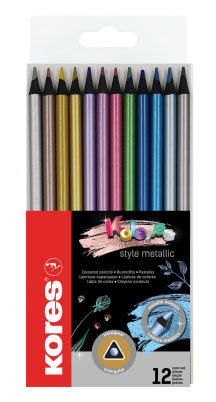 Pastelky Kores Metalic - 12 kusů