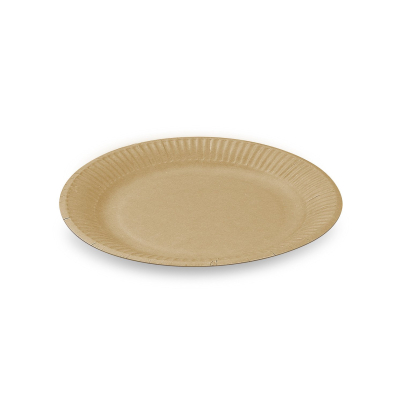 Papírový talíř nepromastitelný kraft Ø23 cm, 100 ks