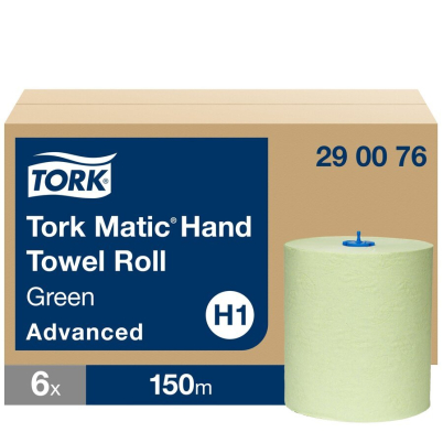 Tork Matic® 120076 (290076) zelené papírové ručníky v roli, 150 m