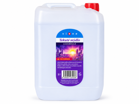 VIONE tekuté mýdlo bílé Balzám s perletí PET Soudek, 5 l