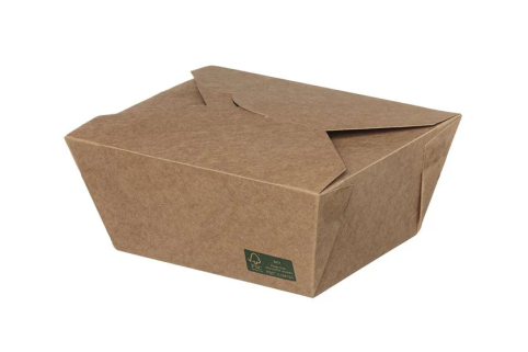 Papírová krabička Fast Food 800 ml, 11,2 × 9 × 6,4 cm, 50 ks
