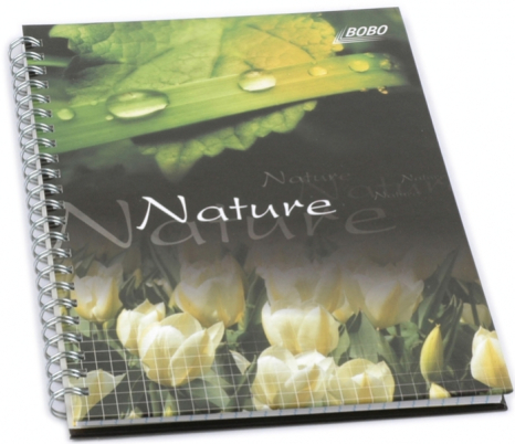 Kniha záznamová A5 čtvereček kroužkový  NATURE BOBO