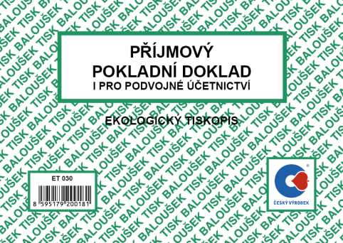 Příjmový pok.dok. i pro pod.úč. A6 ET030