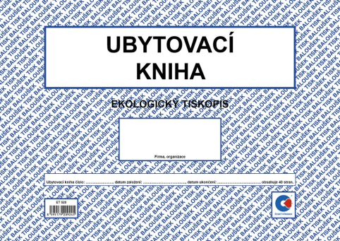 Ubytovací kniha ET520