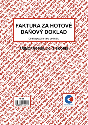 Faktura za hotové-daňový dok.A5 PT198