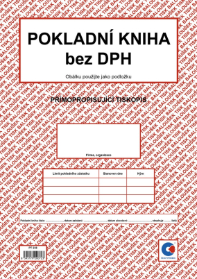 Pokladní kniha bez DPH A4 PT238