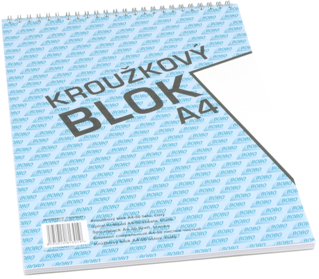 Blok kroužkový horní A4 čistý BOBO